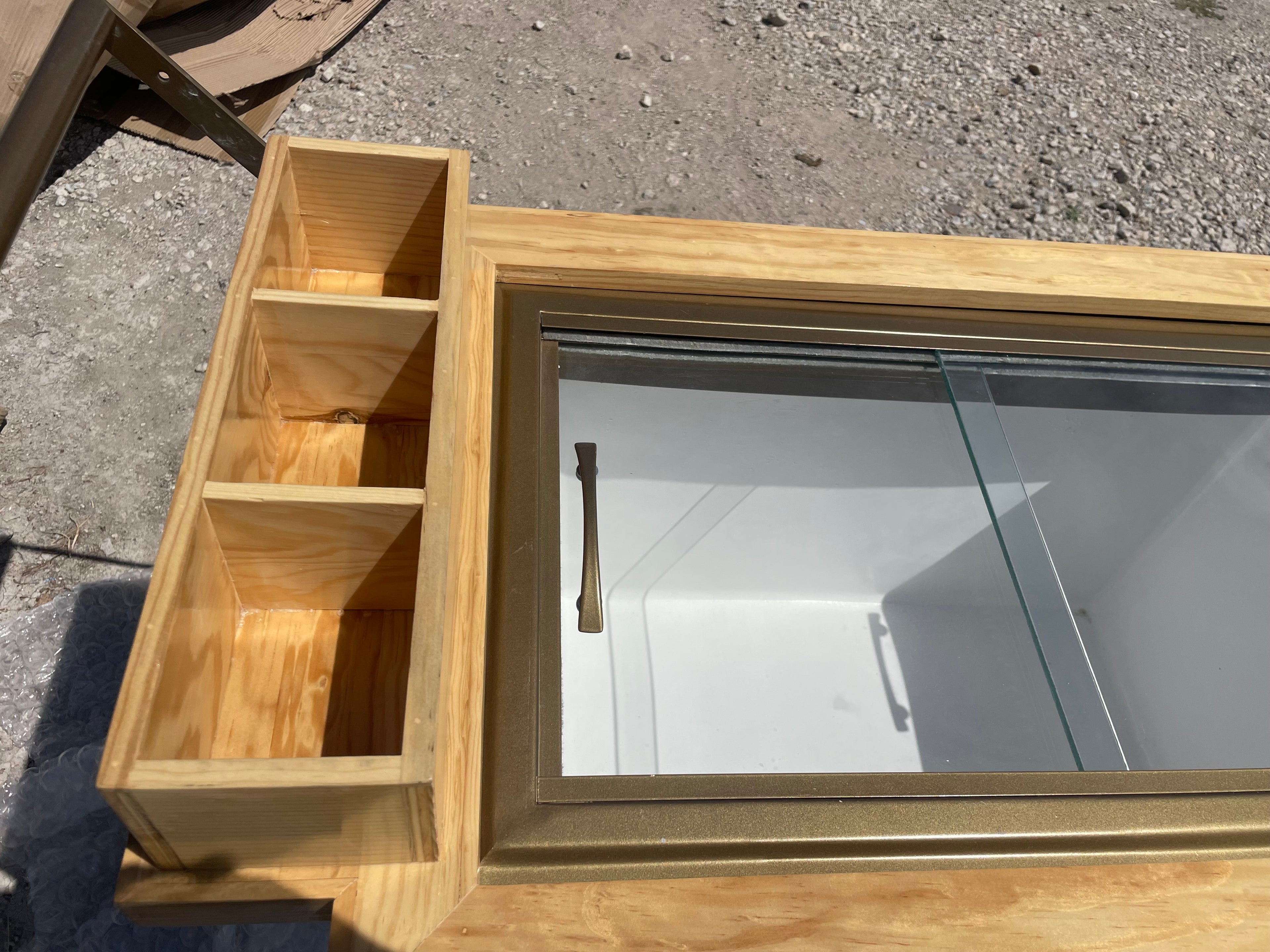 Wooden Toppings Deck | Ice Cream Cart Add-On Compartment Board