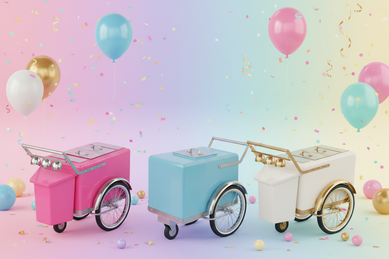 Banner Colorido con 3 Carritos