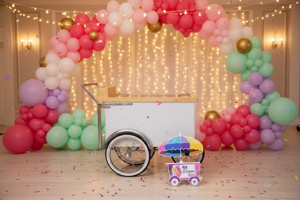 Carrito Madera con Salón de Fiestas