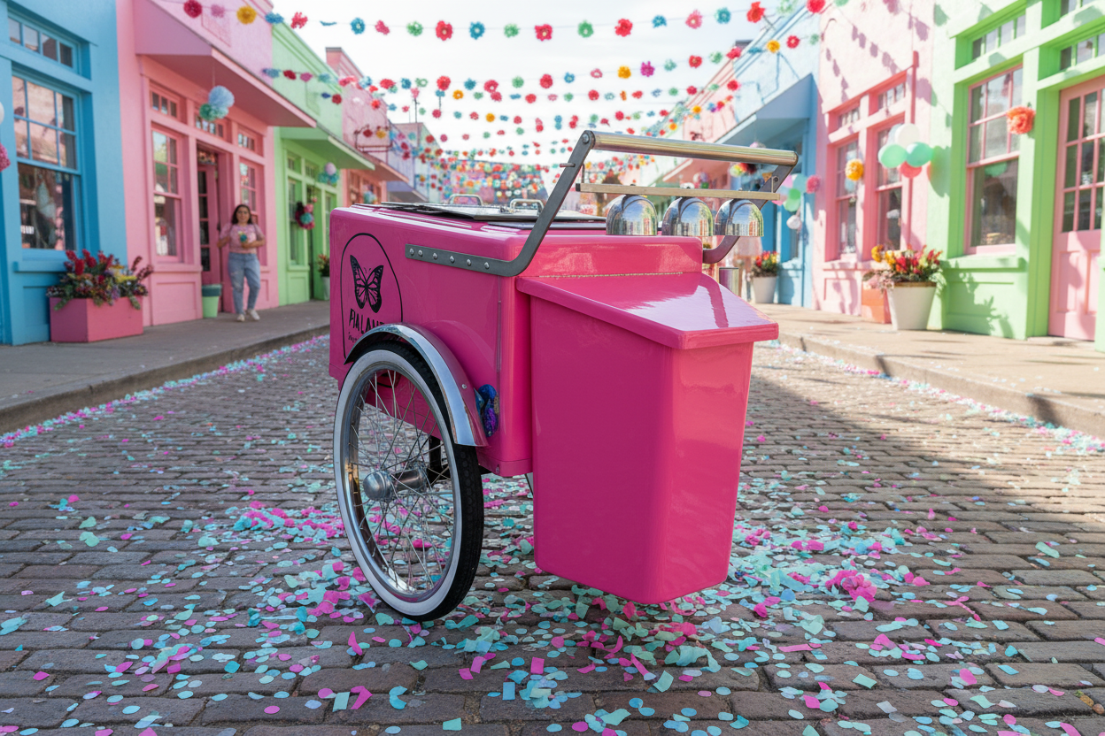 Carrito rosa nuevo fondo